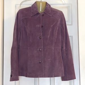 Liz Claiborne suede jacket lavender Sz 4